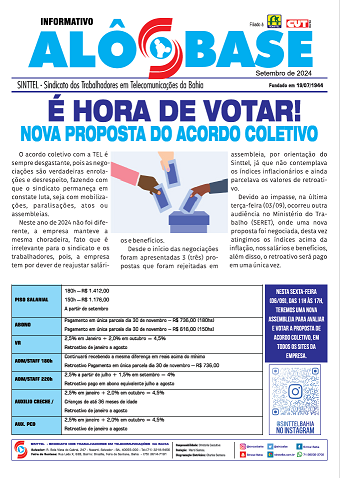 TEL: É HORA DE VOTAR! NOVA PROPOSTA DO ACORDO COLETIVO 